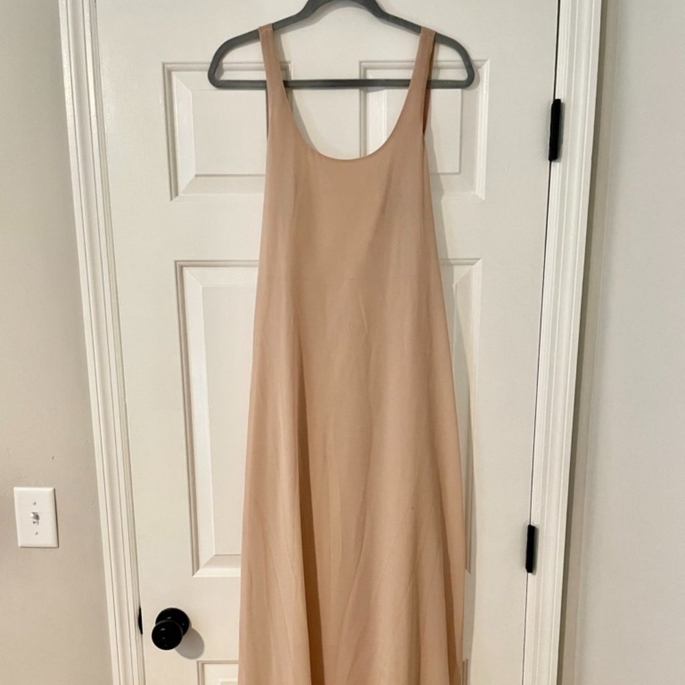 Cream Maxi, Backless Bridesmaids/Prom Dress - XS